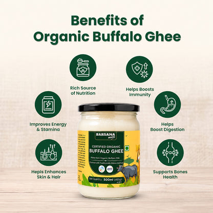 Organic Buffalo Ghee | Churned With Traditional Bilona Method
