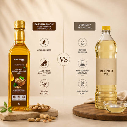 Cold Pressed Organic Groundnut Oil 1L