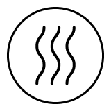 Barsana Magic and Icon of wavy lines inside a circle, commonly used to indicate boiling or steaming.