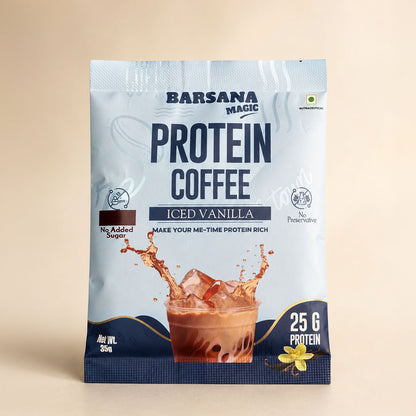 Iced Vanilla Whey Protein Coffee | 25g Protein | Single Sachet (35g)