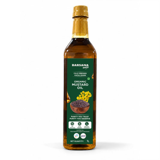 Cold Pressed Kachi Ghani Organic Mustard Oil 1L