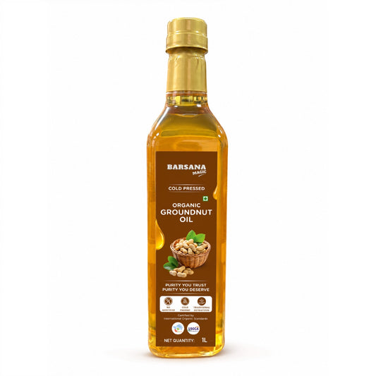 Cold Pressed Organic Groundnut Oil 1L