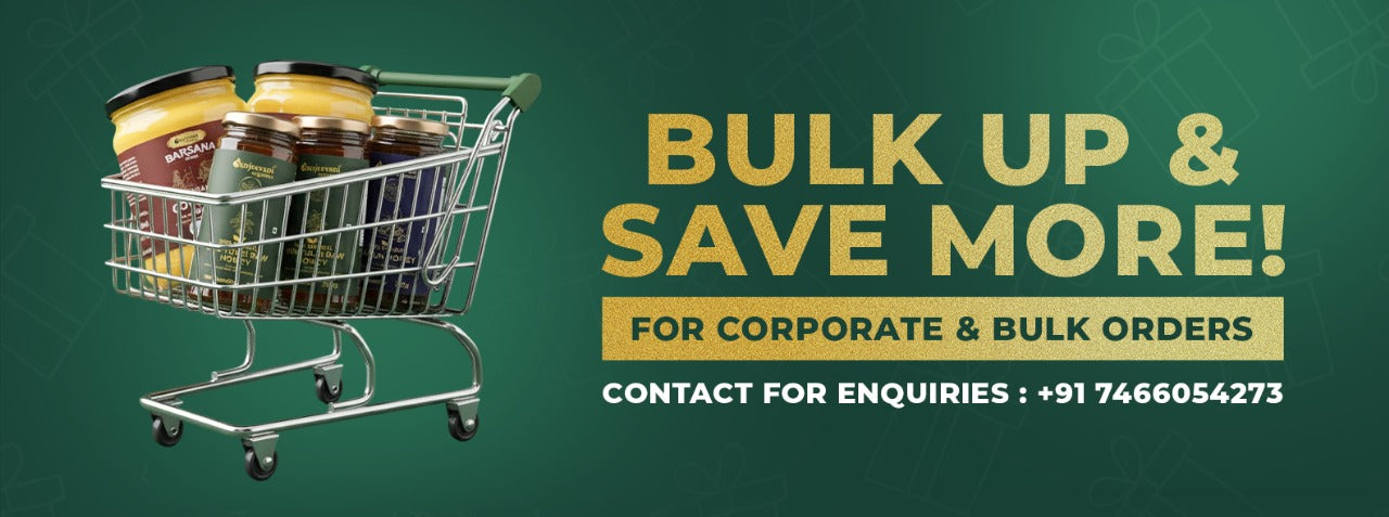 Barsana Magic and Shopping cart with jars and promotional text on a green background