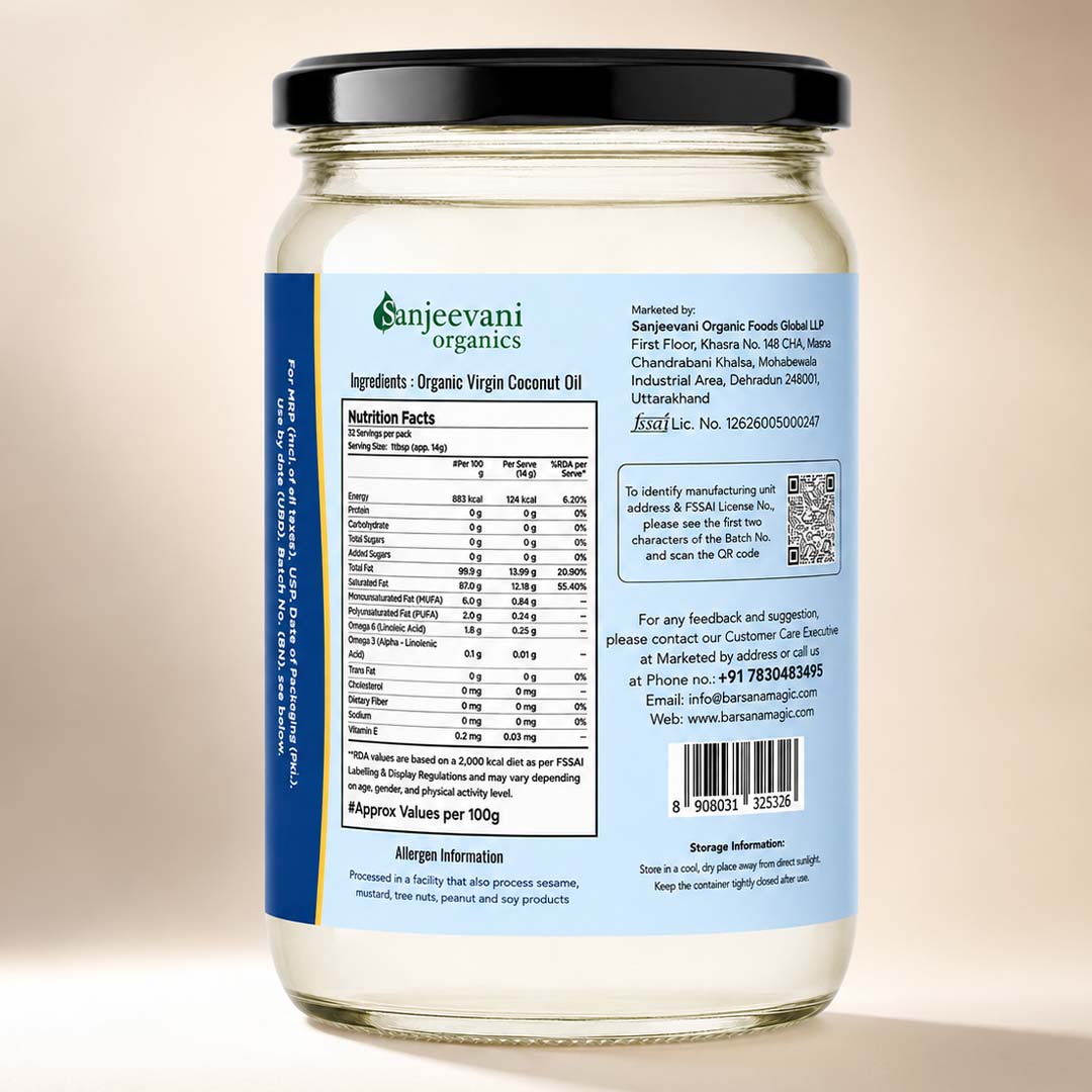 Organic Virgin Coconut Oil  500ml