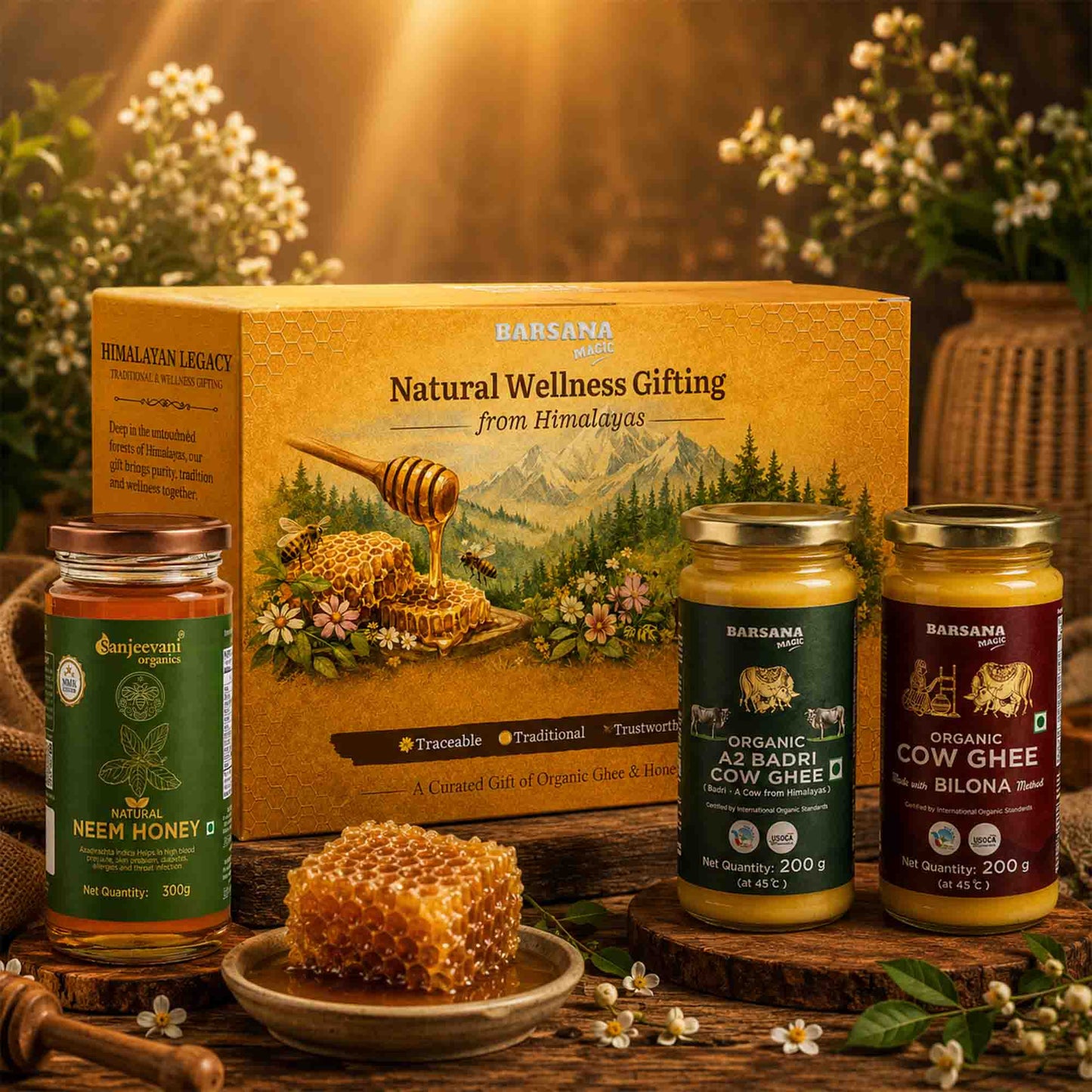 The Heritage Delight Box | Curated Indian Ghee & Honey Gift Box