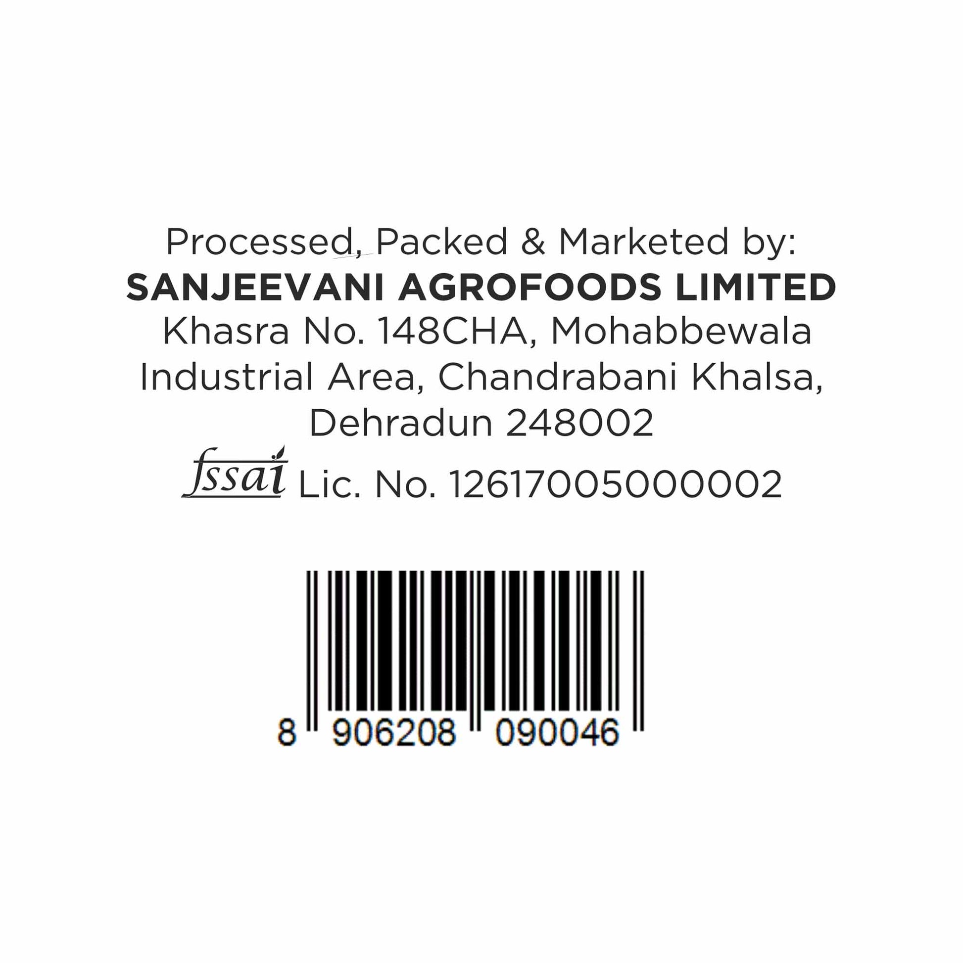 Barsana Magic and Sanjeevani Agrofoods Limited branding and contact information on a white background