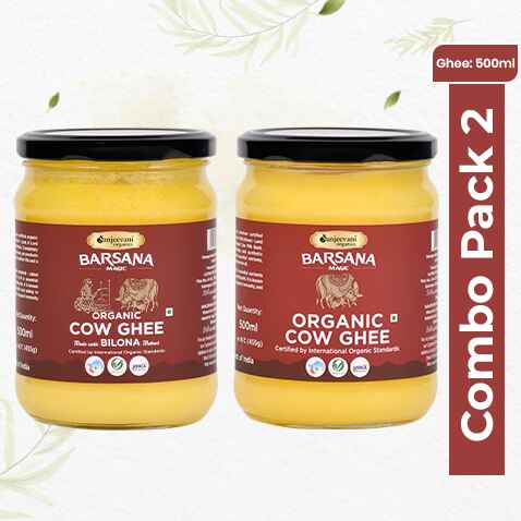 Organic Cow Ghee + Organic Bilona Cow Ghee