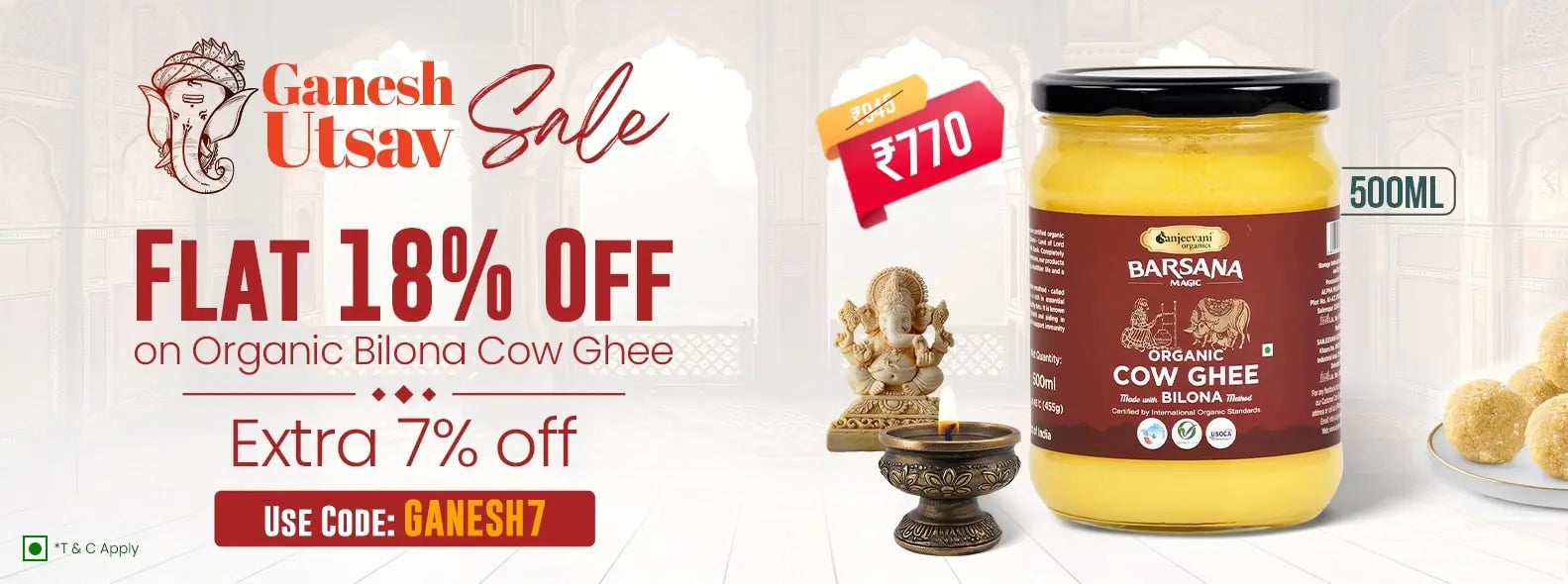 Barsana Magic and Ganesh Utsav Sale On Organic Bilona Cow Ghee