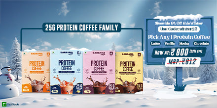 Barsana Magic and new launch protien and coffee banner