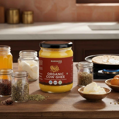 Barsana Magic and 1 glass jar of organic cow ghee with 500ml jar