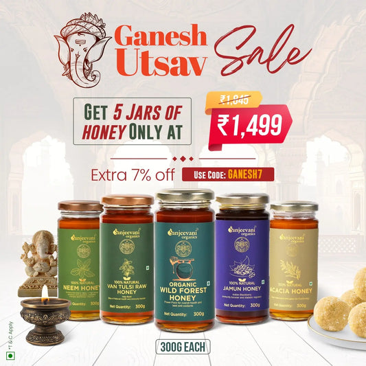 Barsana Magic and Gadesh Utsav Sale get 5 jars of honey only at 1499