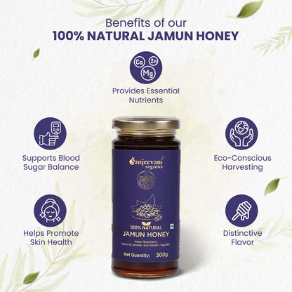 100% Natural Jamun Honey and 100% Natural Neem Honey (Pack of 2)