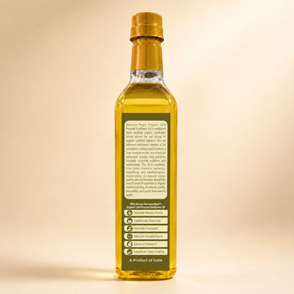 Cold Pressed Sunflower Oil 1L | Certified Organic