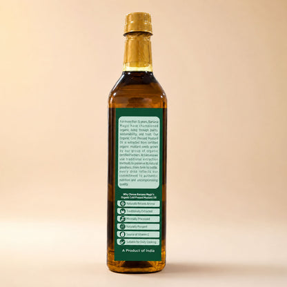 Cold Pressed Kachi Ghani Organic Mustard Oil 1L