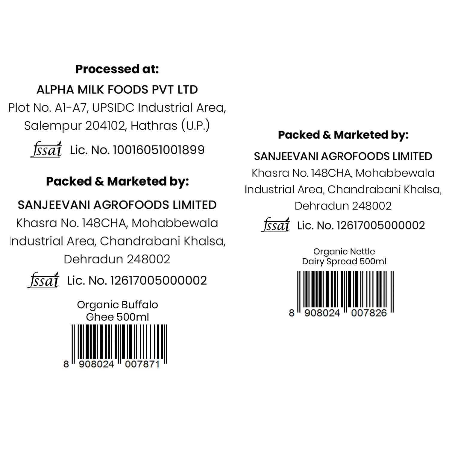 Barsana Magic and Back of a product label with branding and contact information on a white background