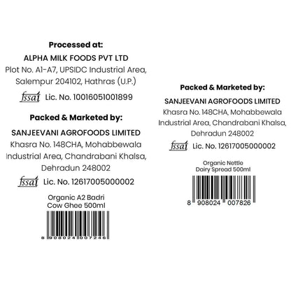 Barsana Magic and Product label with branding and contact information on a white background