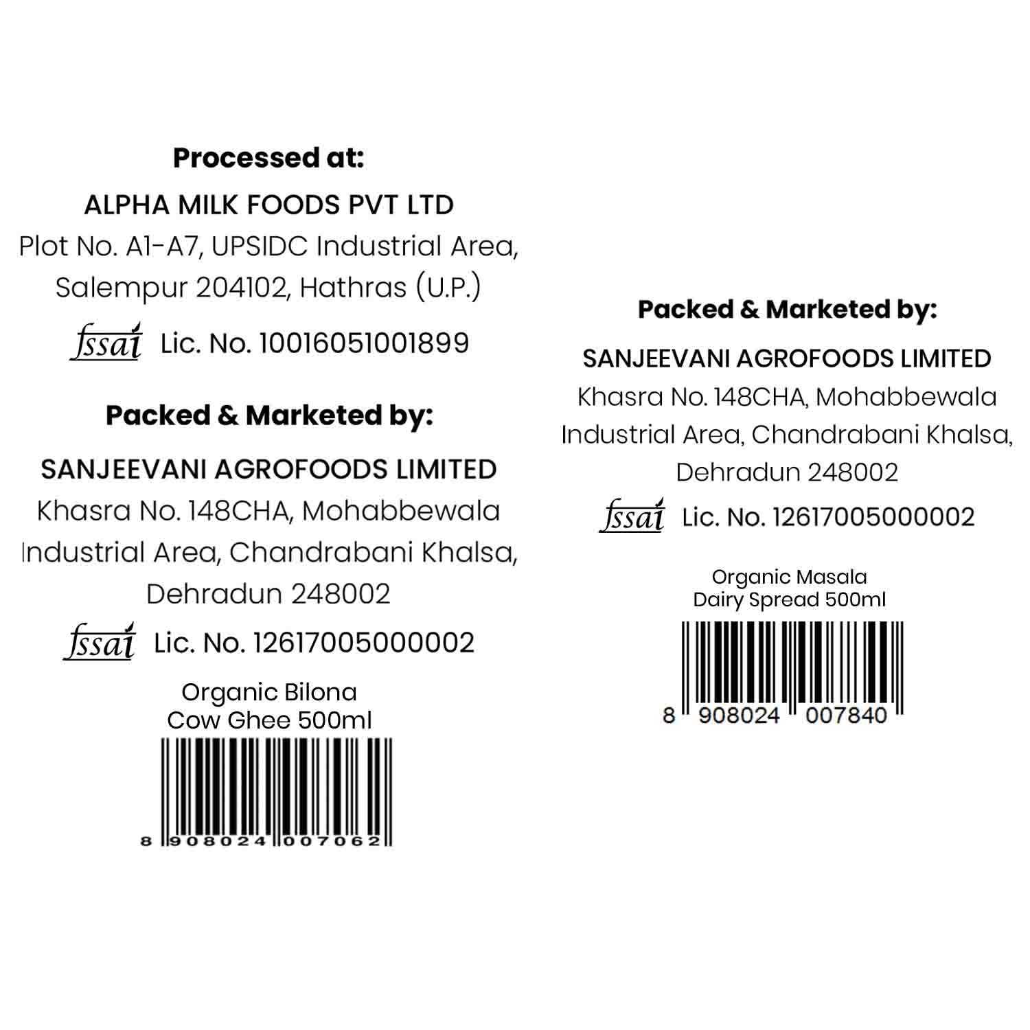 Barsana Magic and Back of a product packaging with branding and contact information on a white background