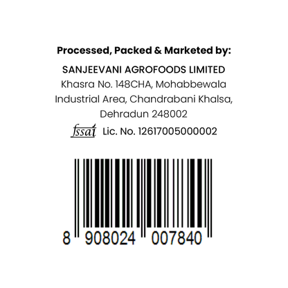 Barsana Magic and Bar code and text for Sanjeevani Agrofoods Limited on a white background