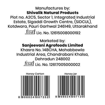 Barsana Magic and Product label with Shivalik Natural Products and Sanjeevani Agrofoods Limited details, including barcodes.