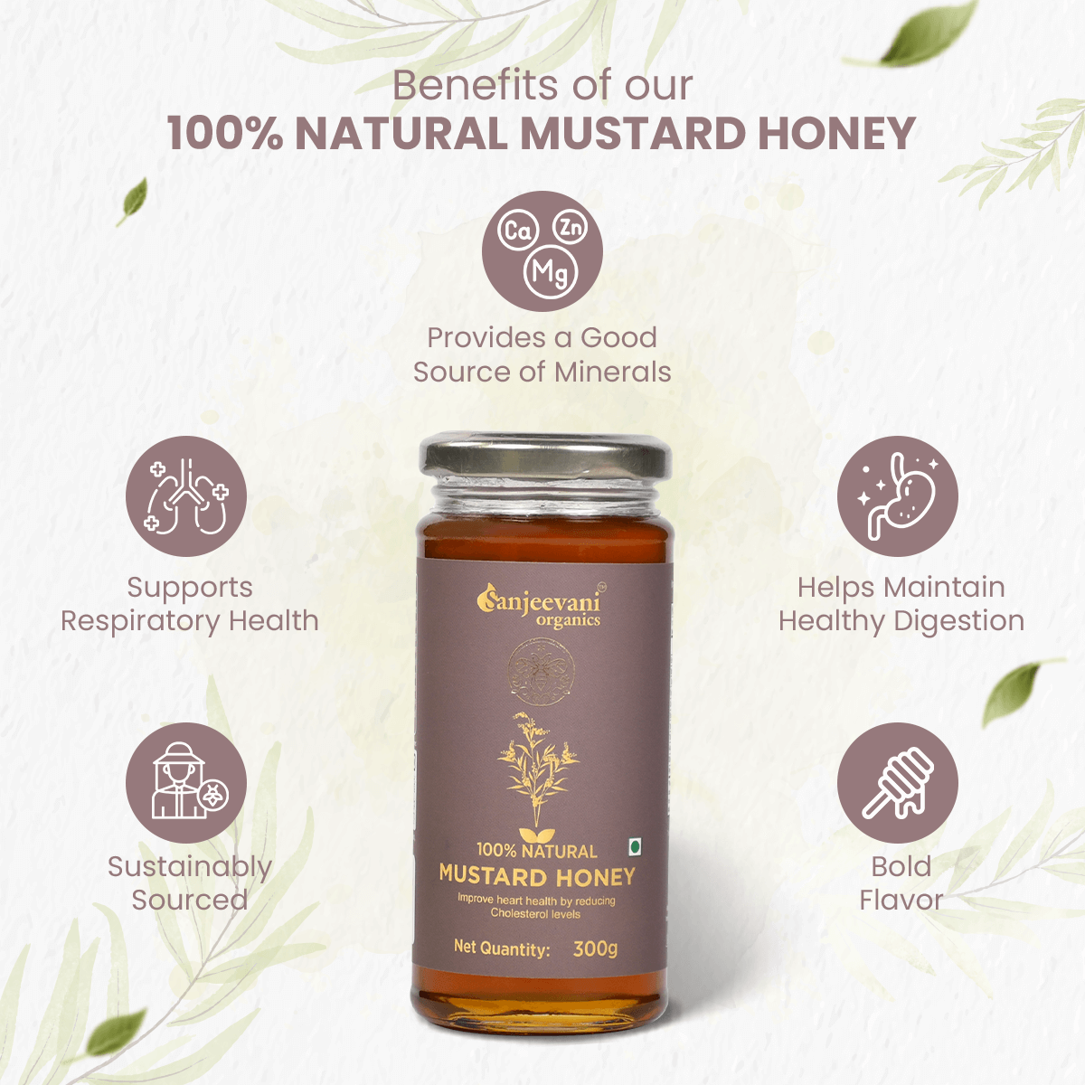 100% Natural Mustard Honey 300G