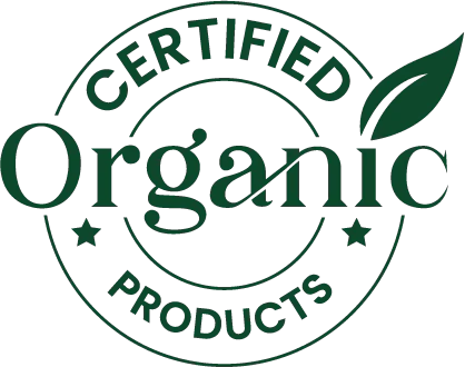 Barsana Magic and Certified Organic Products logo with green text and leaf on a white background