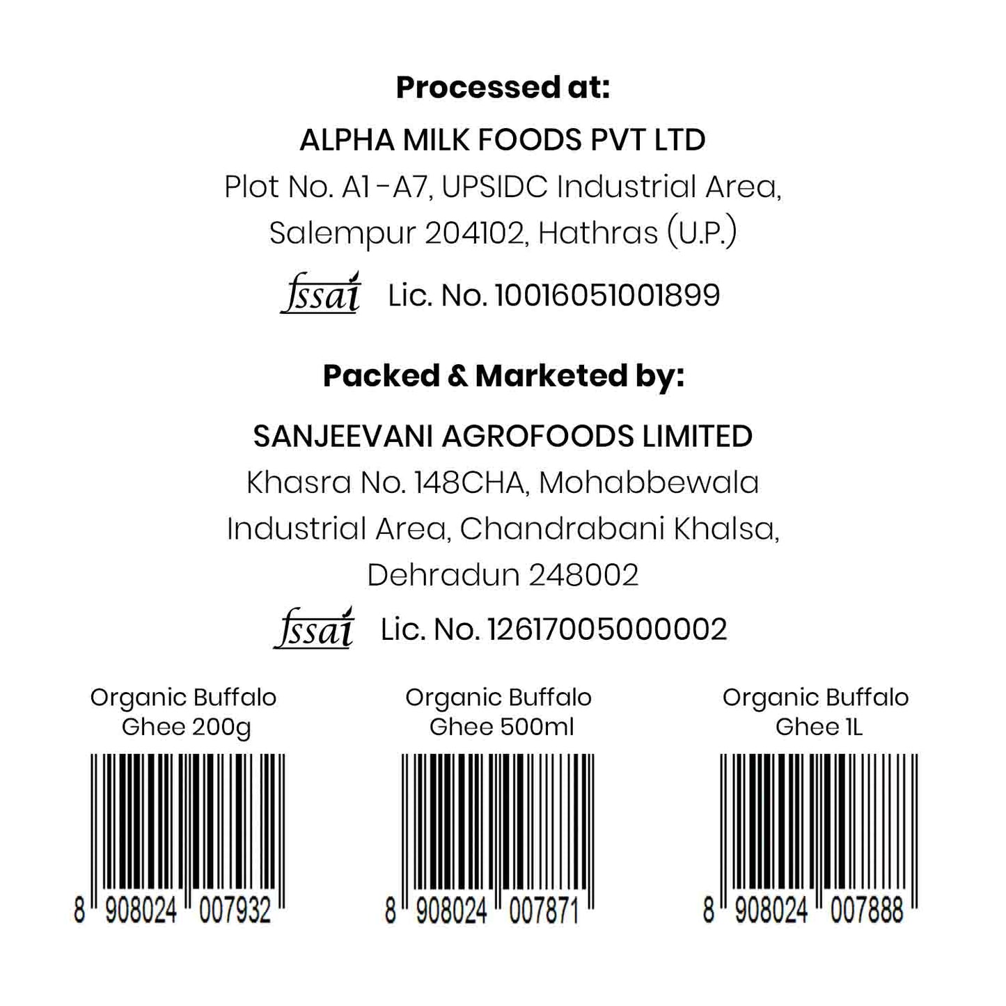 Barsana Magic and Back label of a product with branding and contact information on a white background