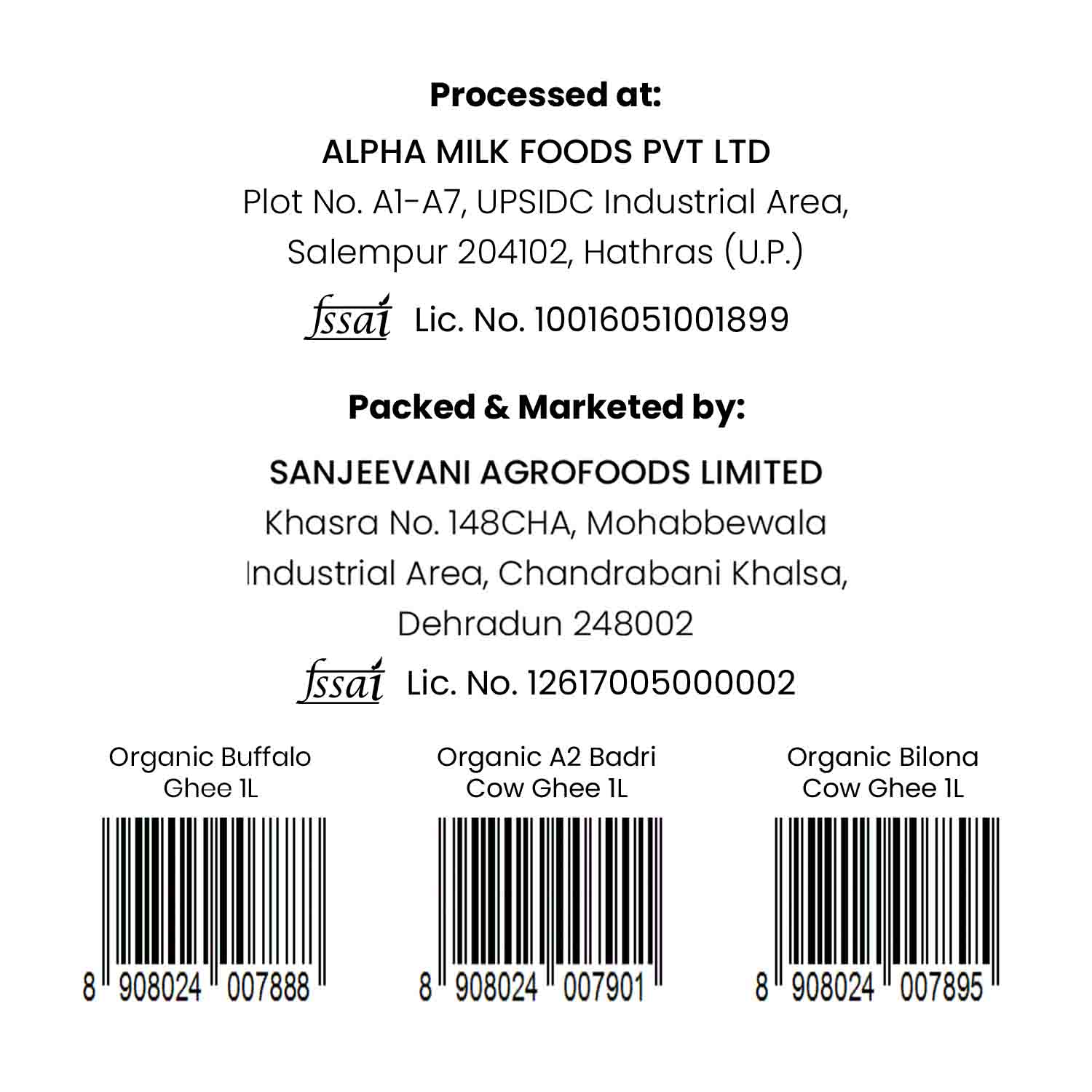 Barsana Magic and Back label of a product with branding and contact information on a white background