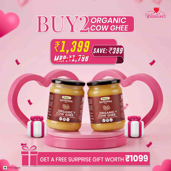 Organic Cow Ghee 500mlx2 | Free Surprise Gift