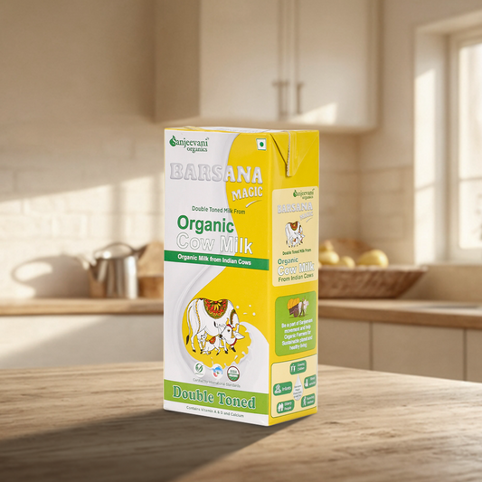 Organic Cow Milk Double Toned - 1L (6pc. in One Carton Box)