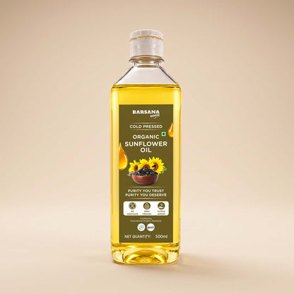 Cold Pressed Sunflower Oil 500ml | Certified Organic