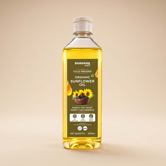 Cold Pressed Sunflower Oil 500ml | Certified Organic
