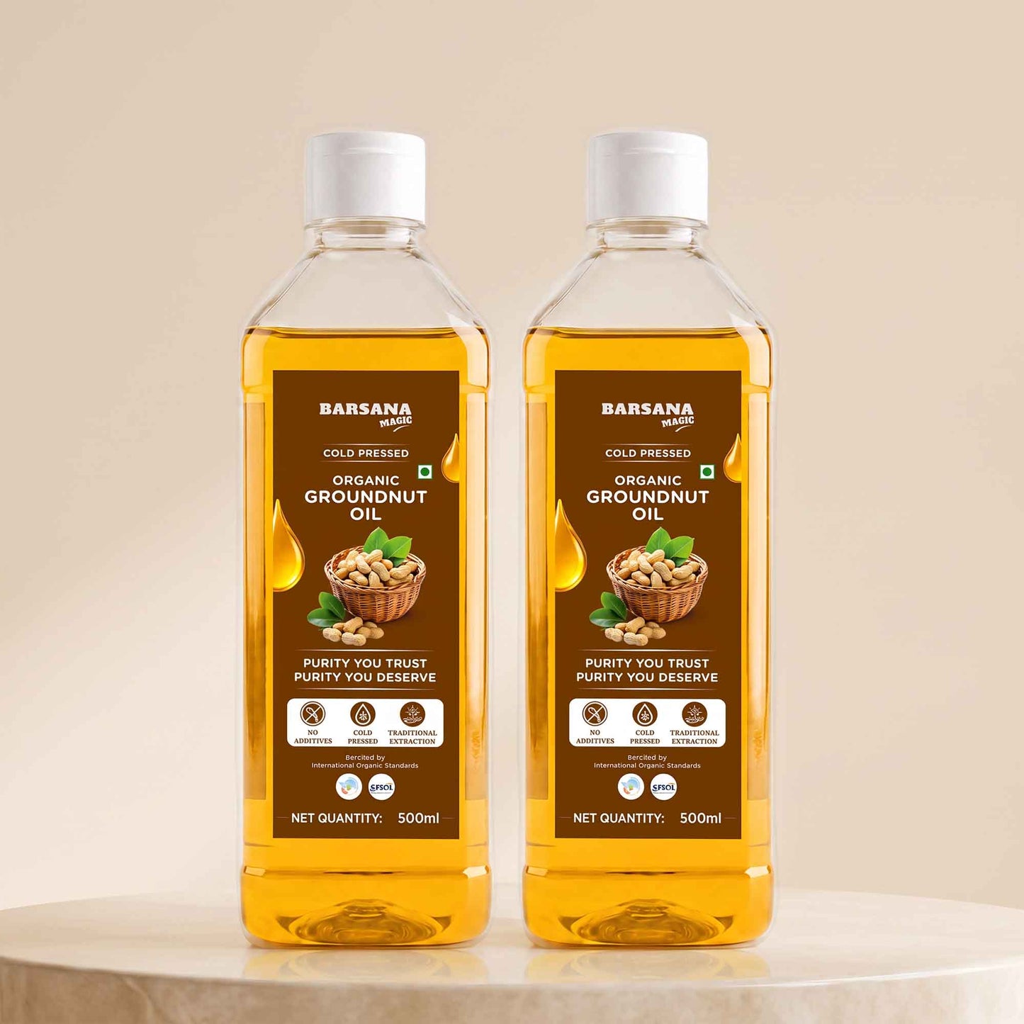 Cold Pressed Organic Groundnut Oil 500ml