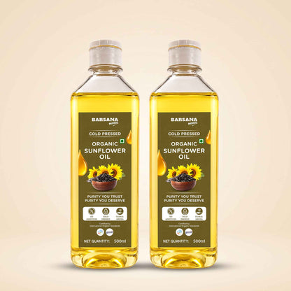 Cold Pressed Sunflower Oil 500ml | Certified Organic