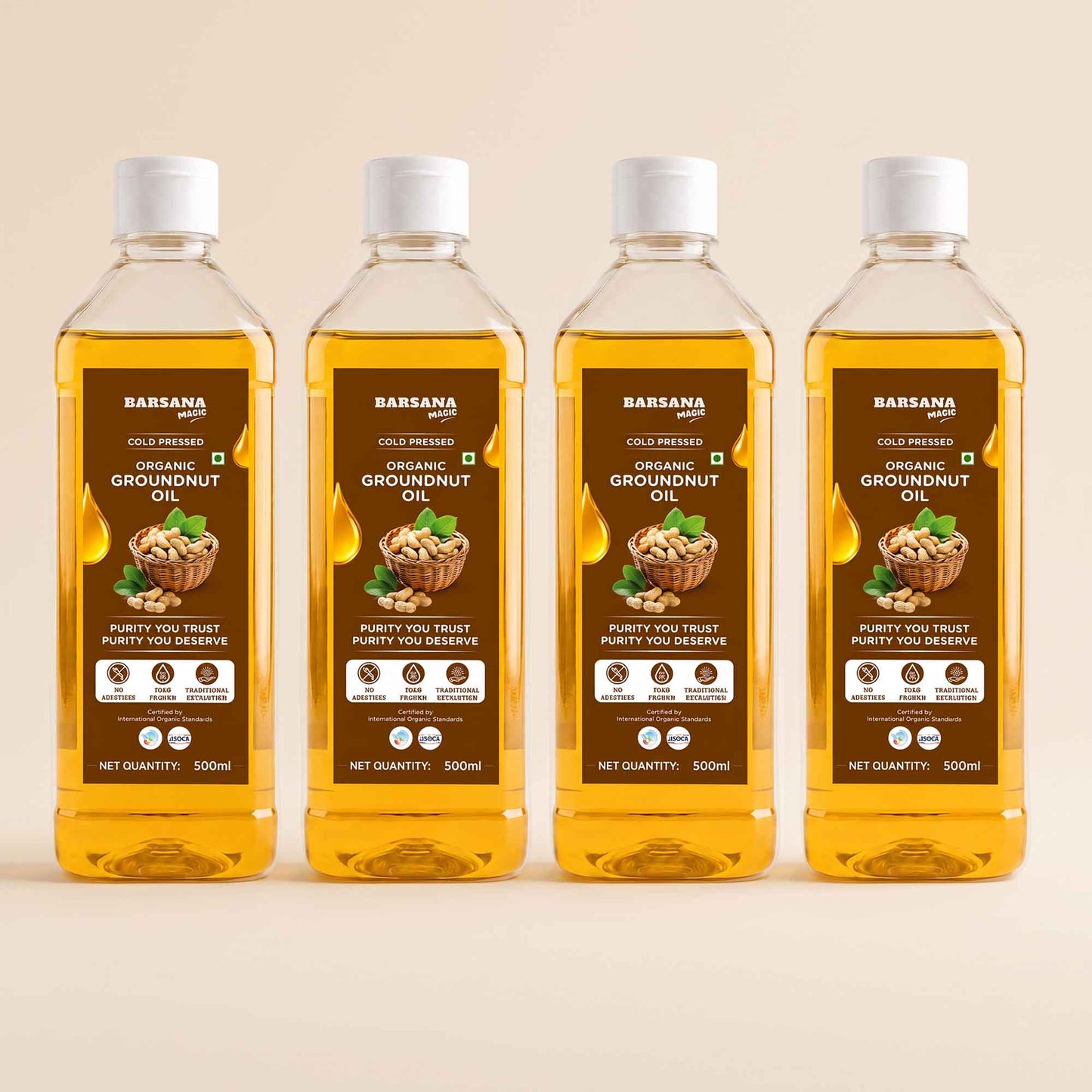 Cold Pressed Organic Groundnut Oil 500ml