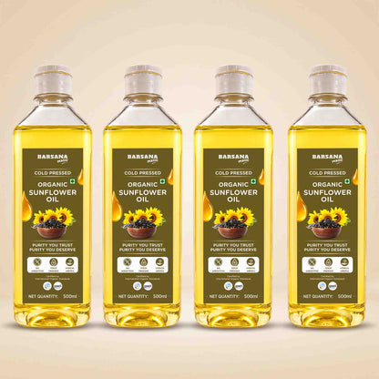 Cold Pressed Sunflower Oil 500ml | Certified Organic