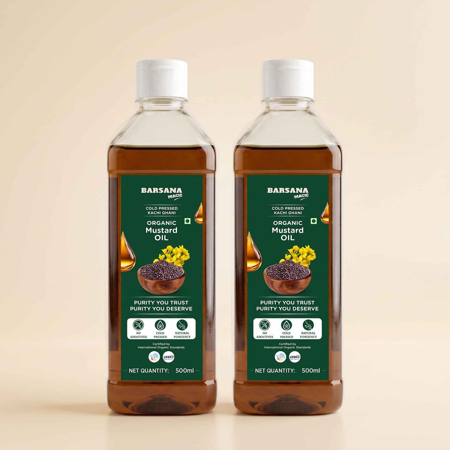 Cold Pressed Kachi Ghani Organic Mustard Oil 500ml