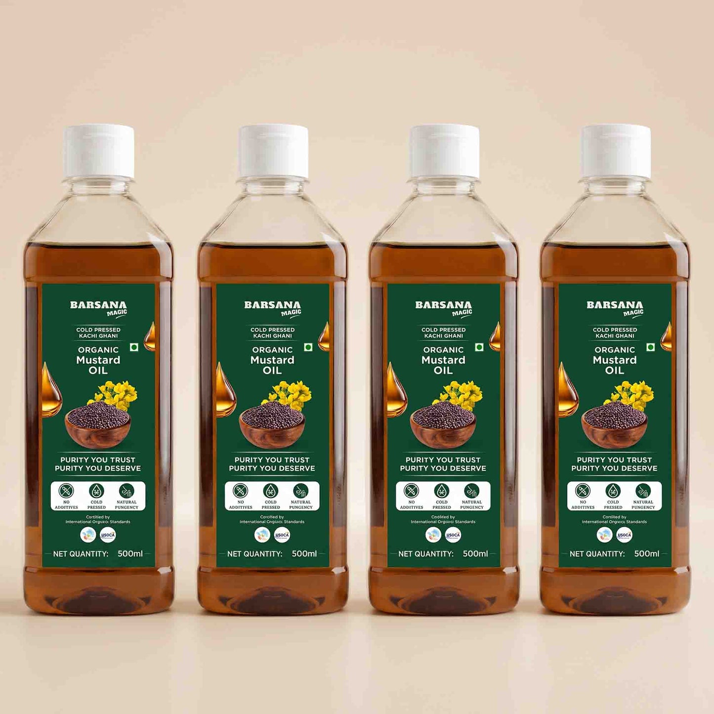 Cold Pressed Kachi Ghani Organic Mustard Oil 500ml