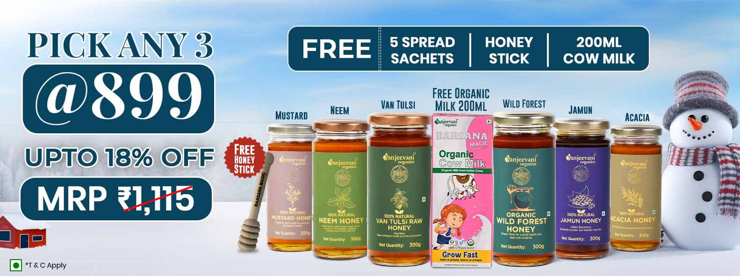 Barsana Magic and Pick any 3 honey @899 and 300G