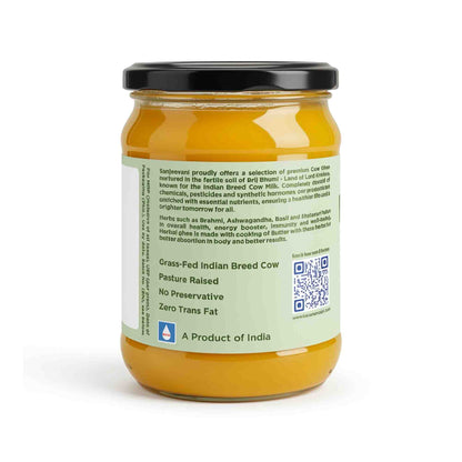 Barsana Magic and Jar of ghee with a label on a white background