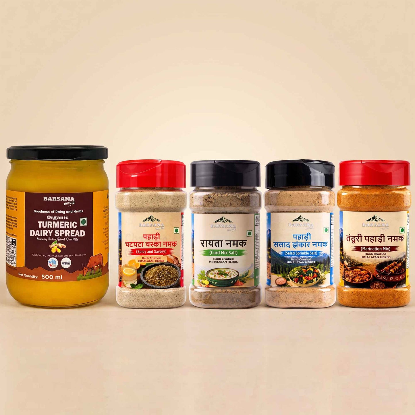 Organic Turmeric Dairy Spread 500ml + Himalayan Pahadi Namak Combo