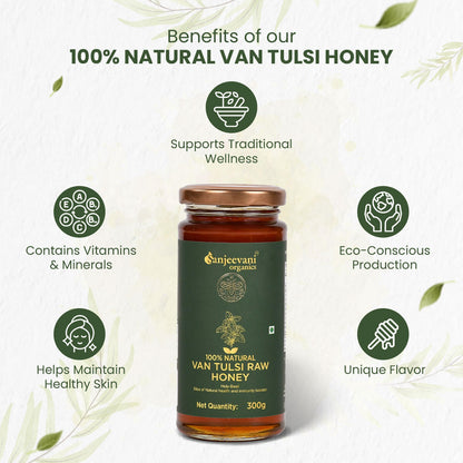 100% Natural Neem Honey + 100% Natural Van Tulsi Raw Honey + 100% Natural Jamun Honey ( Pack of 3 )