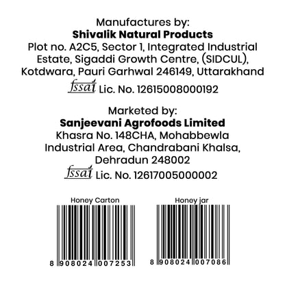 Barsana Magic and Back label with Shivalik Natural Products and Sanjeevani Agrofoods Limited details and barcodes.